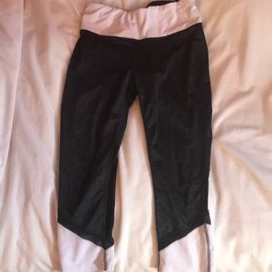 Grey and white crop leggings